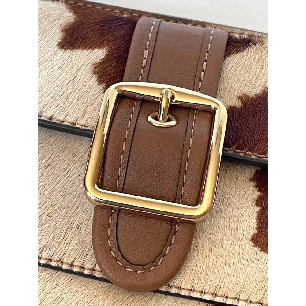 Coach Ashton Wristlet Haircalf Cow Print Leather Clutch CDY07  C